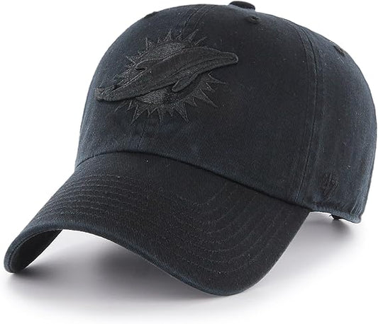 Miami Dolphins Clean Up Black Adjustable Cap