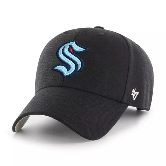 Seattle Kraken Black MVP Adjustable Cap