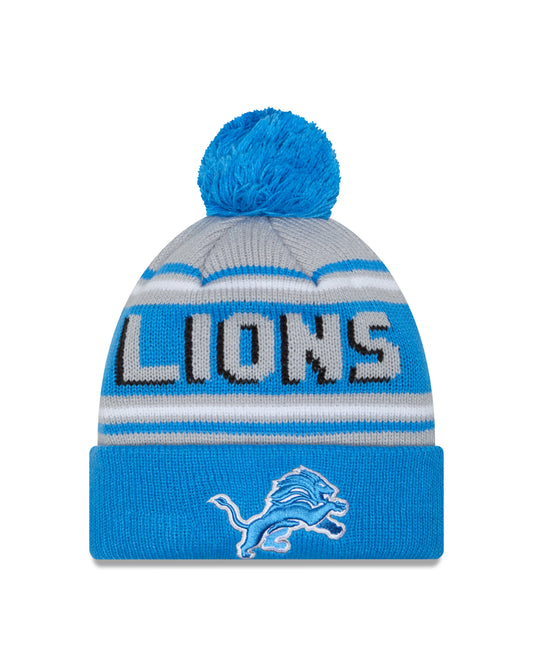 Detroit Lions Wordmark Pom Knit Beanie