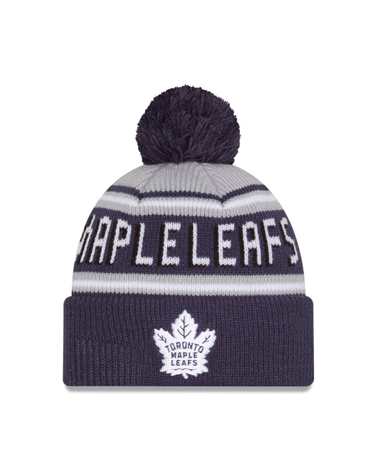 Toronto Maple Leafs Wordmark Pom Knit Beanie