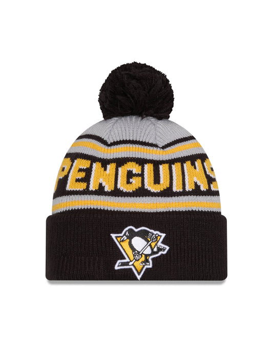 Pittsburgh Penguins Wordmark Pom Knit Beanie
