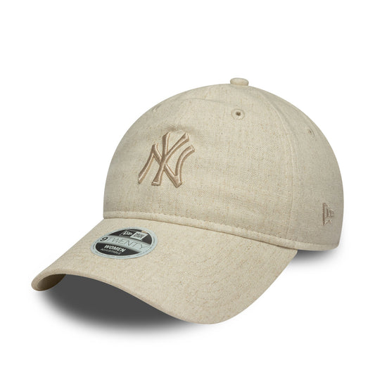 New York Yankees Women's MLB Linen Cream 9Twenty Adjustable Cap