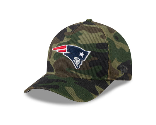 New England Patriots Camo Cord 9FORTY MCrown A-Frame Adjustable Cap