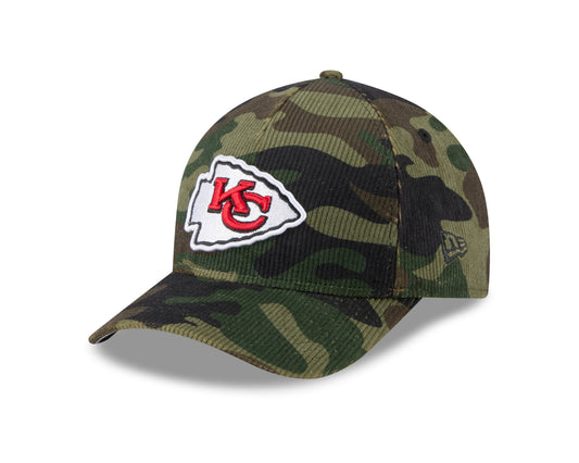 Kansas City Chiefs Camo Cord 9FORTY MCrown A-Frame Adjustable Cap