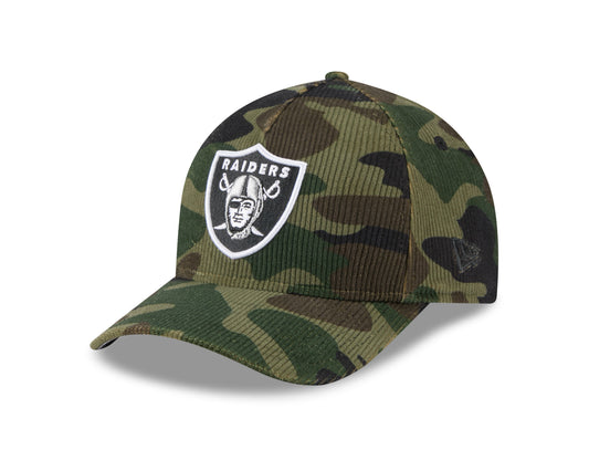 Las Vegas Raiders Camo Cord 9FORTY MCrown A-Frame Adjustable Cap