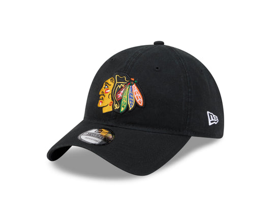 Chicago Blackhawks Official Team Colours Black 9Twenty Adjustable Cap