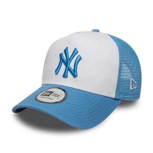 New York Yankees Light Blue League Essential Trucker Adjustable Cap
