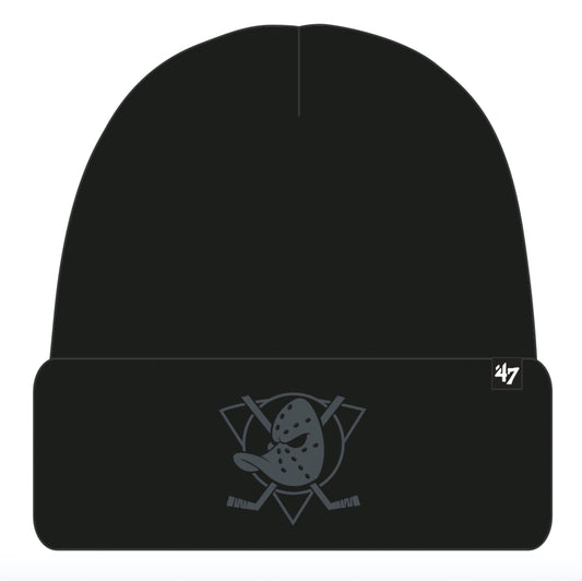 Anaheim Ducks Black Tonal Haymaker Beanie