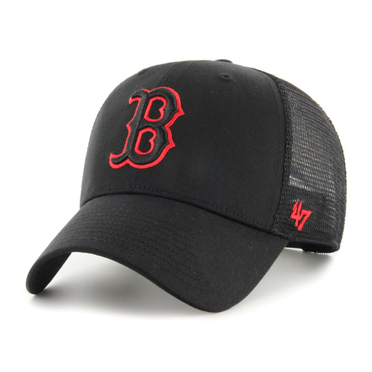 Boston Red Sox Black Branson Sure Shot 47 MVP Trucker Cap