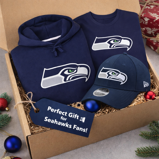 Seattle Seahawks T-Shirt Hoodie & Cap Supporters Bundle