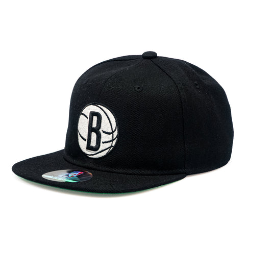 Brooklyn Nets Black Team Logo Youth Snapback Cap