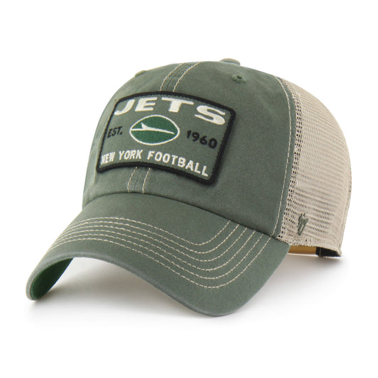 New York Jets Wabash Clean Up Trucker Cap- Vintage Green