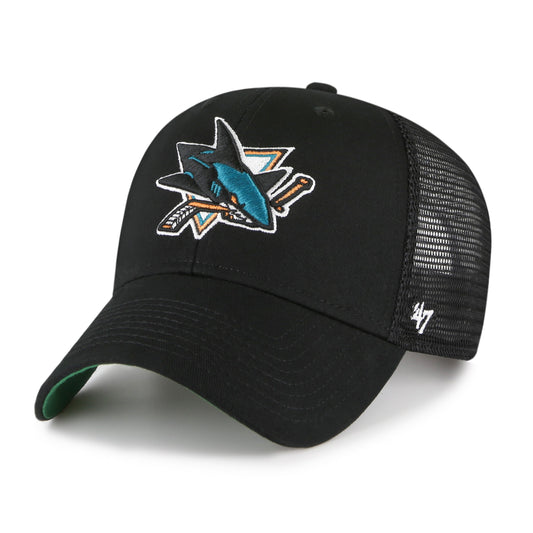 San Jose Sharks Black Branson MVP Trucker Cap