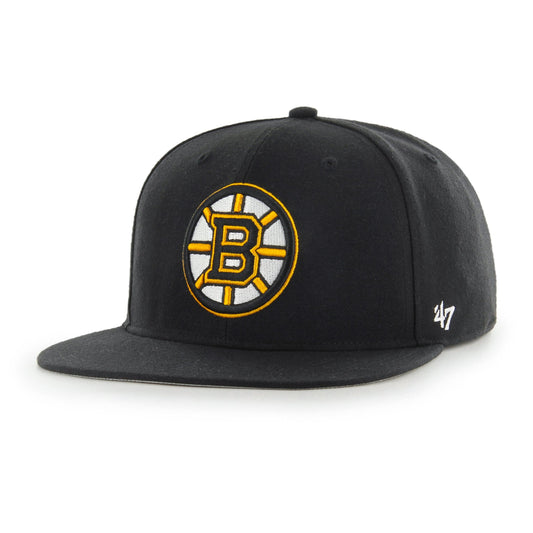 Boston Bruins Black No Shot Captain Snapback Adjustable Cap