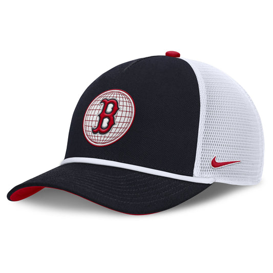 Boston Red Sox Nike Primetime Dri-FIT Rise 5 Panel Trucker Cap