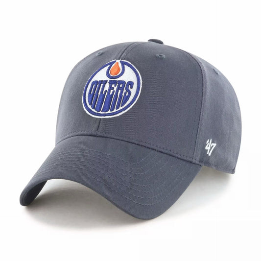 Edmonton Oilers Leafs Ballpark Legend Vintage Navy MVP Adjustable Cap
